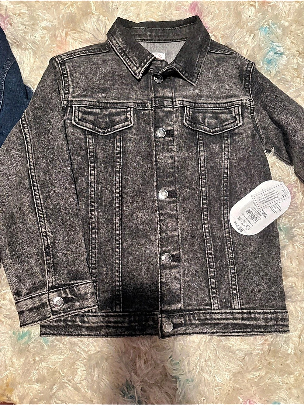Wonder Nation Kids Denim Jacket Jackets Set Black & Blue